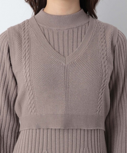 Heather（ヘザー）の「ベストツキニットワンピース　921564（ワンピース・レディース・ブラック/ベージュ/グリーン系その他・FREE）」の16枚目の写真