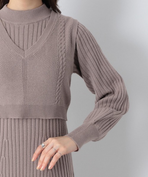 Heather（ヘザー）の「ベストツキニットワンピース　921564（ワンピース・レディース・ブラック/ベージュ/グリーン系その他・FREE）」の17枚目の写真