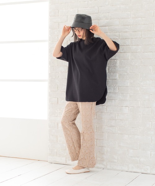 Mysa&Liina（ミーサリーナ）の「USAコットンBIGＴ（Tシャツ/カットソー・レディース・チャコールグレー/ブラック/パープル/ブラウン/オフホワイト/ブルー/ミント/グレイッシュベージュ・M）」の9枚目の写真