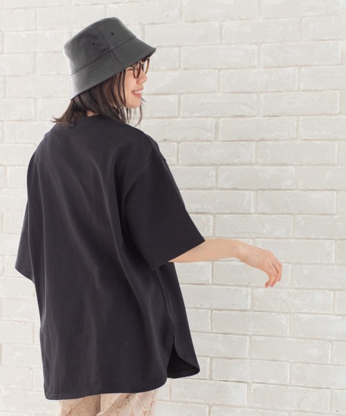 Mysa&Liina（ミーサリーナ）の「USAコットンBIGＴ（Tシャツ/カットソー・レディース・チャコールグレー/ブラック/パープル/ブラウン/オフホワイト/ブルー/ミント/グレイッシュベージュ・M）」の11枚目の写真