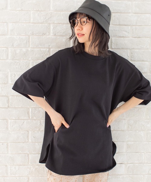 Mysa&Liina（ミーサリーナ）の「USAコットンBIGＴ（Tシャツ/カットソー・レディース・チャコールグレー/ブラック/パープル/ブラウン/オフホワイト/ブルー/ミント/グレイッシュベージュ・M）」の16枚目の写真