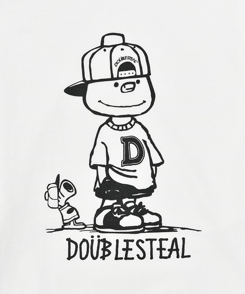 DOUBLE STEAL(ダブルスティール)の「With DOUBZ 長袖Tシャツ(Tシャツ/カットソー・メンズ・ホワイト/ブラック・MEDIUM/LARGE/X-LARGE/XX-LARGE)」の2枚目の写真