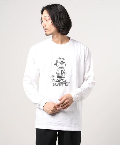 DOUBLE STEAL(ダブルスティール)の「With DOUBZ 長袖Tシャツ(Tシャツ/カットソー・メンズ・ホワイト/ブラック・MEDIUM/LARGE/X-LARGE/XX-LARGE)」の6枚目の写真