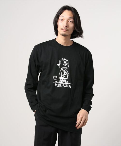 DOUBLE STEAL(ダブルスティール)の「With DOUBZ 長袖Tシャツ(Tシャツ/カットソー・メンズ・ホワイト/ブラック・MEDIUM/LARGE/X-LARGE/XX-LARGE)」の5枚目の写真