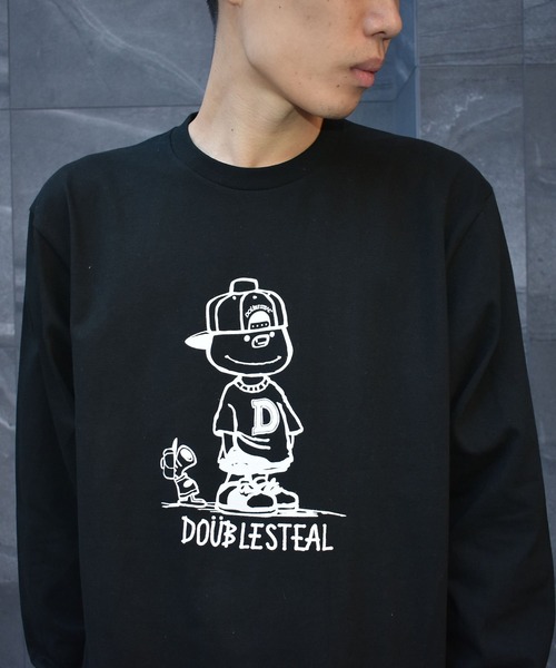 DOUBLE STEAL(ダブルスティール)の「With DOUBZ 長袖Tシャツ(Tシャツ/カットソー・メンズ・ホワイト/ブラック・MEDIUM/LARGE/X-LARGE/XX-LARGE)」の8枚目の写真