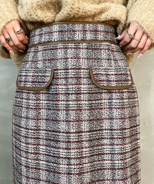 archives(アルシーヴ)の「ツイードパイピングスカート(スカート・レディース・グレー/ブラウン/ネイビー・MEDIUM)」の15枚目の写真