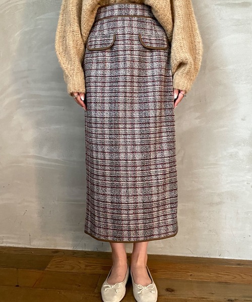 archives(アルシーヴ)の「ツイードパイピングスカート(スカート・レディース・グレー/ブラウン/ネイビー・MEDIUM)」の13枚目の写真