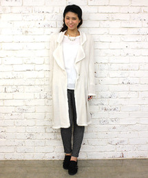 mystic | フリンジ付きニットソーガウン(その他アウター)