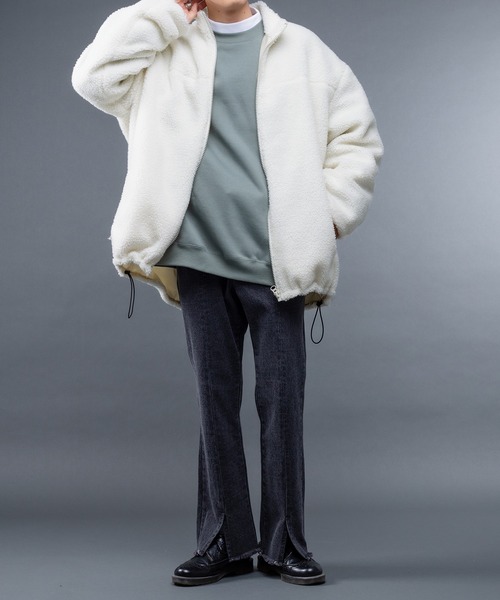 kutir（クティール）の「センタースリットフレアデニムパンツ（デニムパンツ・メンズ・ブラック/サックスブルー/ライトブルー・SMALL/LARGE/MEDIUM）」の8枚目の写真