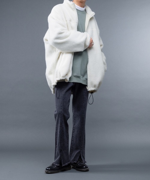 kutir（クティール）の「センタースリットフレアデニムパンツ（デニムパンツ・メンズ・ブラック/サックスブルー/ライトブルー・SMALL/LARGE/MEDIUM）」の9枚目の写真