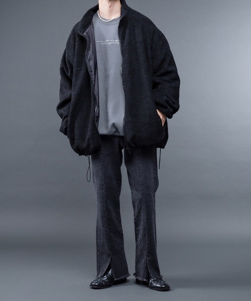 kutir（クティール）の「センタースリットフレアデニムパンツ（デニムパンツ・メンズ・ブラック/サックスブルー/ライトブルー・SMALL/LARGE/MEDIUM）」の14枚目の写真