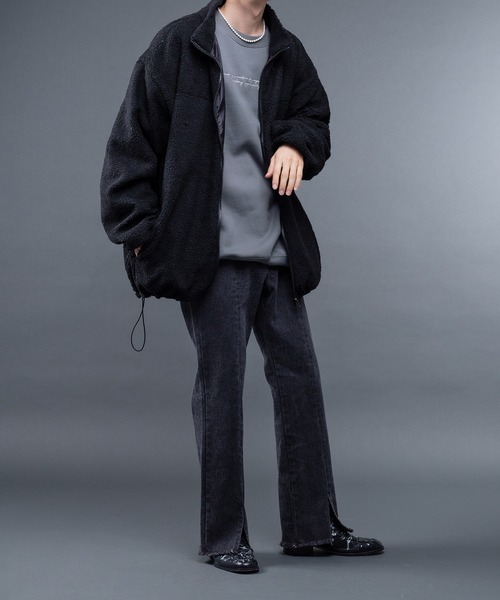 kutir（クティール）の「センタースリットフレアデニムパンツ（デニムパンツ・メンズ・ブラック/サックスブルー/ライトブルー・SMALL/LARGE/MEDIUM）」の15枚目の写真