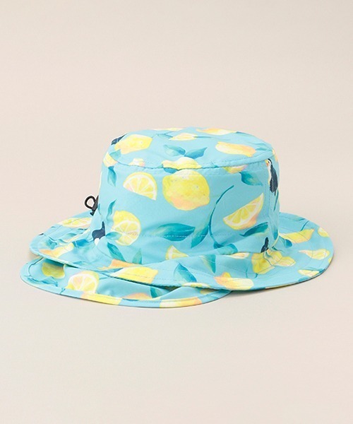 Love&Peace&Money（ラブアンドピースアンドマネー）の「オオハシレモン柄ハット（ハット・キッズ・ライトブルー・52-56cm/M(48-52cm)）」の2枚目の写真