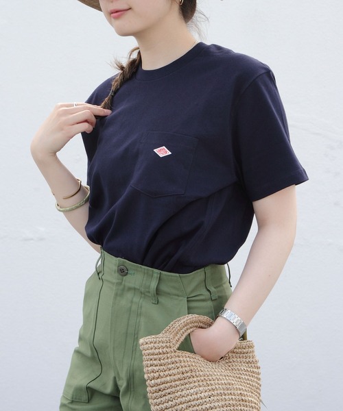 DANTON（ダントン）の「DANTON/ダントン　ポケットTEE　ソリッド　POCKET TEE SOLID JD-9041(ウィメンズ）（Tシャツ/カットソー・レディース・ナチュラル/グレイッシュベージュ/ブラック/ホワイト/ネイビー・36）」の5枚目の写真