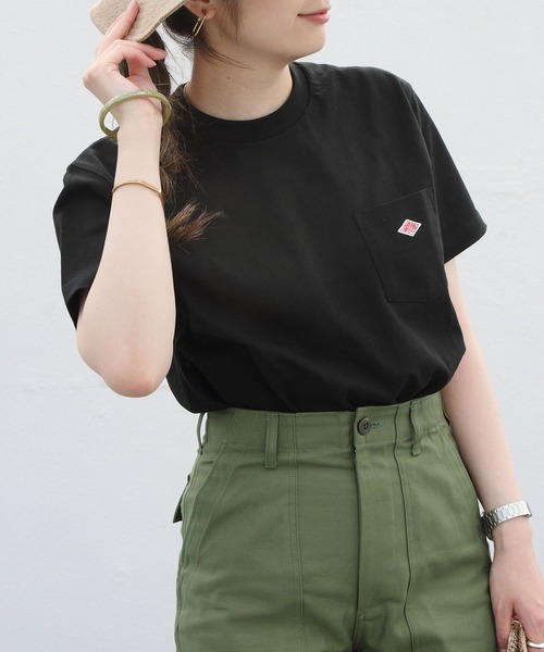 DANTON（ダントン）の「DANTON/ダントン　ポケットTEE　ソリッド　POCKET TEE SOLID JD-9041(ウィメンズ）（Tシャツ/カットソー・レディース・ナチュラル/グレイッシュベージュ/ブラック/ホワイト/ネイビー・36）」の2枚目の写真