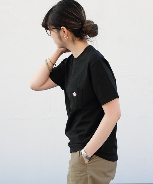 DANTON（ダントン）の「DANTON/ダントン　ポケットTEE　ソリッド　POCKET TEE SOLID JD-9041(ウィメンズ）（Tシャツ/カットソー・レディース・ナチュラル/グレイッシュベージュ/ブラック/ホワイト/ネイビー・36）」の9枚目の写真