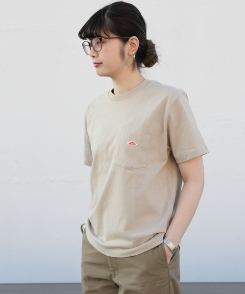 DANTON（ダントン）の「DANTON/ダントン　ポケットTEE　ソリッド　POCKET TEE SOLID JD-9041(ウィメンズ）（Tシャツ/カットソー・レディース・ナチュラル/グレイッシュベージュ/ブラック/ホワイト/ネイビー・36）」の15枚目の写真