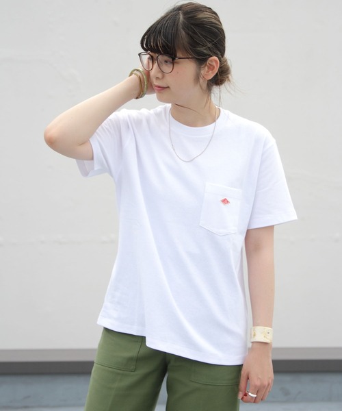 DANTON（ダントン）の「DANTON/ダントン　ポケットTEE　ソリッド　POCKET TEE SOLID JD-9041(ウィメンズ）（Tシャツ/カットソー・レディース・ナチュラル/グレイッシュベージュ/ブラック/ホワイト/ネイビー・36）」の6枚目の写真