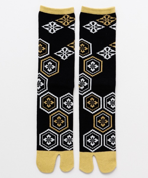 カヤ（カヤ）の「【カヤ】足袋型くつ下25～28cm 亀甲紋（ソックス/靴下・メンズ・イエロー/ブルー/レッド・FREE）」の3枚目の写真