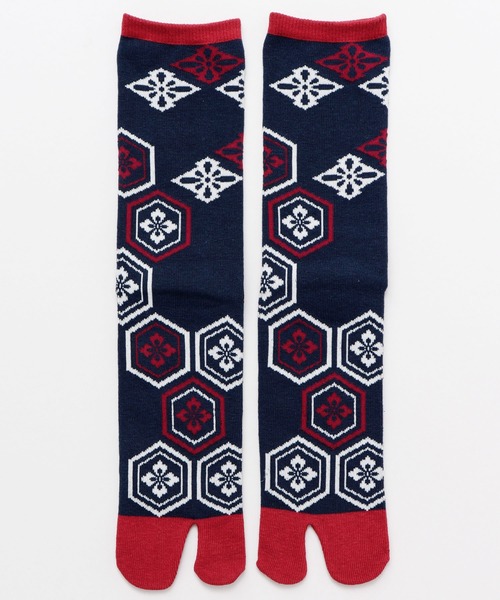 カヤ（カヤ）の「【カヤ】足袋型くつ下25～28cm 亀甲紋（ソックス/靴下・メンズ・イエロー/ブルー/レッド・FREE）」の11枚目の写真