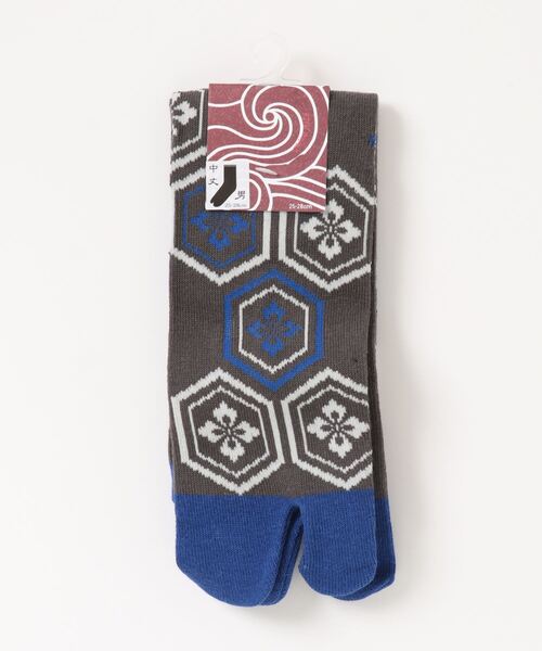 カヤ（カヤ）の「【カヤ】足袋型くつ下25～28cm 亀甲紋（ソックス/靴下・メンズ・イエロー/ブルー/レッド・FREE）」の13枚目の写真