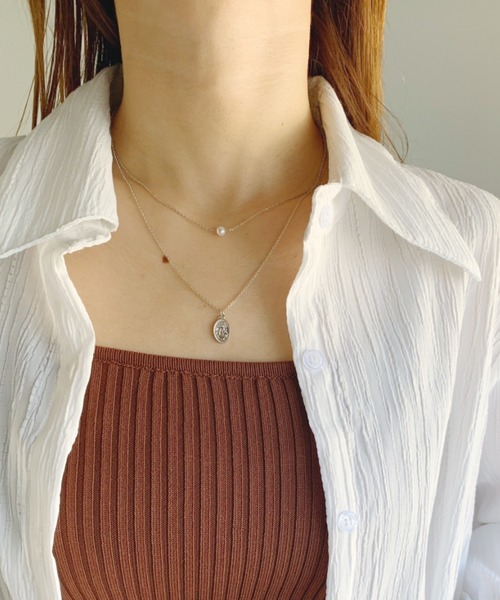 CLEA（クレア）の「3WAYドロップコインレイヤードネックレス（ネックレス・レディース・シルバー/ゴールド・FREE）」の19枚目の写真