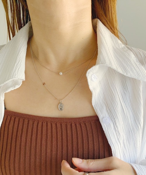 CLEA（クレア）の「3WAYドロップコインレイヤードネックレス（ネックレス・レディース・シルバー/ゴールド・FREE）」の11枚目の写真