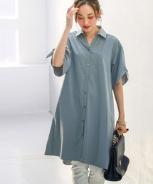 BELLUNA | 袖リボンスキッパーシャツワンピース(シャツワンピース)