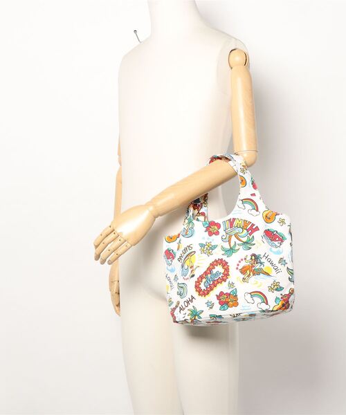 Kahiko(カヒコ)の「【Kahiko】マナチャプスイミニトートバッグ(トートバッグ・レディース・ホワイト/ブルー・FREE)」の4枚目の写真