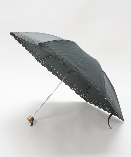 ウィズ Wiz 折りたたみ 日傘 Wiz Tc リーフボーラー刺繍 折りたたみ 日傘 折りたたみ傘 Wiz ウィズ のファッション