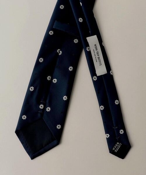 WORK TRIP OUTFITS GREEN LABEL RELAXING（ワークトリップアウトフィッツグリーンレーベル リラクシング）の「＜ 機能 / 洗濯機洗い可 ＞ WTO PE ウォッシャブル② コモン ネクタイ（ネクタイ・メンズ・ライトブルー/ネイビー・FREE）」の3枚目の写真