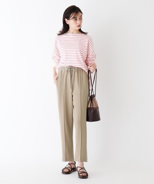 OPAQUE.CLIP（オペークドットクリップ）の「◆サイドラインイージーパンツ【WEB限定サイズ】（その他パンツ・レディース・ブラック/サンドベージュ/ブルー・34/36/38/40/42）」の6枚目の写真