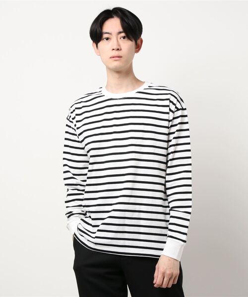 go slow caravan(ゴースローキャラバン)の「クルーネックロンT (M3)(Tシャツ/カットソー・メンズ・チャコールグレー/ホワイト/ブラック系その他/ライトベージュ/ブルー・L/M)」の4枚目の写真