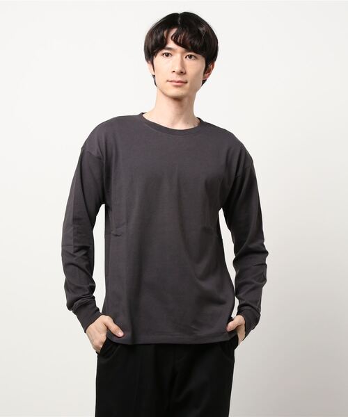 go slow caravan(ゴースローキャラバン)の「クルーネックロンT (M3)(Tシャツ/カットソー・メンズ・チャコールグレー/ホワイト/ブラック系その他/ライトベージュ/ブルー・L/M)」の1枚目の写真
