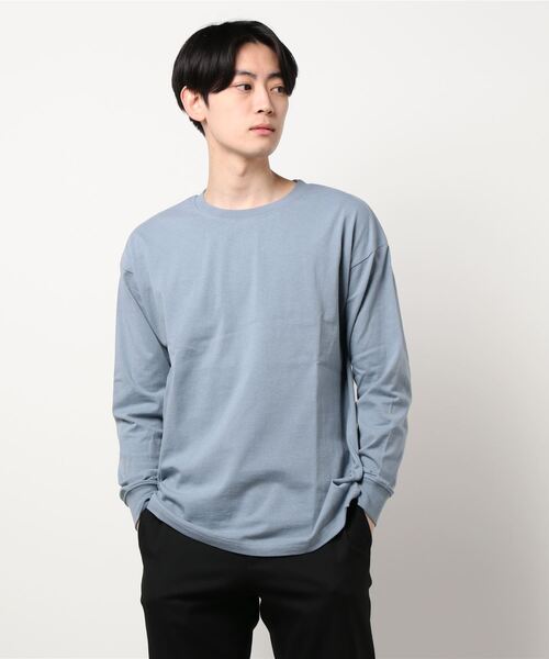 go slow caravan(ゴースローキャラバン)の「クルーネックロンT (M3)(Tシャツ/カットソー・メンズ・チャコールグレー/ホワイト/ブラック系その他/ライトベージュ/ブルー・L/M)」の5枚目の写真