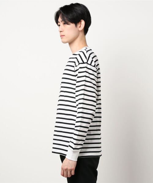 go slow caravan(ゴースローキャラバン)の「クルーネックロンT (M3)(Tシャツ/カットソー・メンズ・チャコールグレー/ホワイト/ブラック系その他/ライトベージュ/ブルー・L/M)」の7枚目の写真