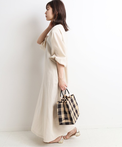 SLOBE IENA - 新品タグ付き☆IENA SLOBE◆リネン混ニュアンスシャツ ベージュ SLOBE IENA スローブ イエナ リネン混ニュアンスシャツ ブラウス