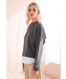 ALEXIA STAM | Layered Hem Sweatshirt/レイヤードヘムスウェットシャツ(スウェット)