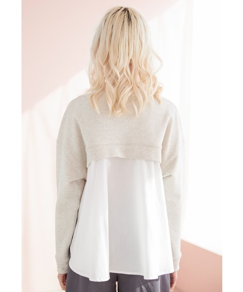 ALEXIA STAM(アリシアスタン)の「Layered Hem Sweatshirt/レイヤードヘムスウェットシャツ(スウェット・レディース・ホワイト/チャコールグレー/ヘザーグレー・FREE)」の5枚目の写真