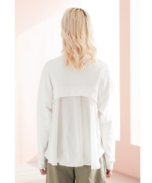 ALEXIA STAM(アリシアスタン)の「Layered Hem Sweatshirt/レイヤードヘムスウェットシャツ(スウェット・レディース・ホワイト/チャコールグレー/ヘザーグレー・FREE)」の18枚目の写真