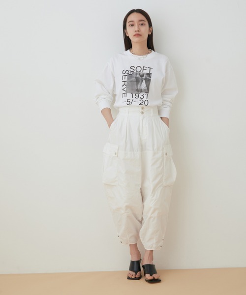 ADAM ET ROPE'（アダムエロペ）の「【接触冷感・UVケア】フォトプリントTシャツ（Tシャツ/カットソー・レディース・ホワイト/ホワイト系その他・FREE）」の3枚目の写真