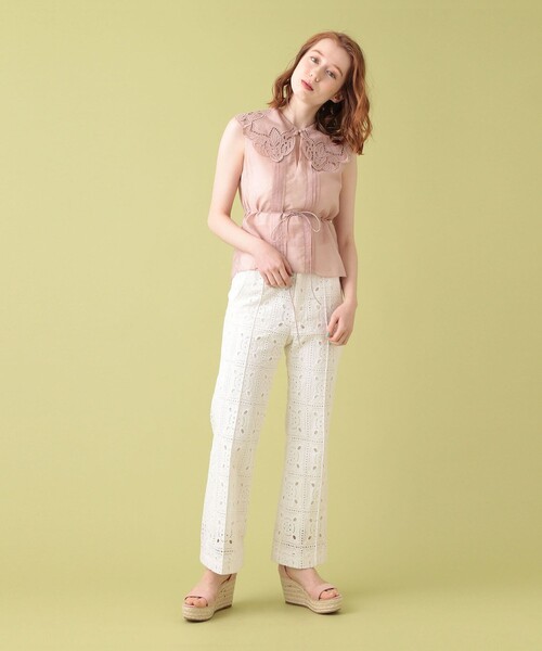 DEICY（デイシー）の「レースミックスベルボトム（その他パンツ