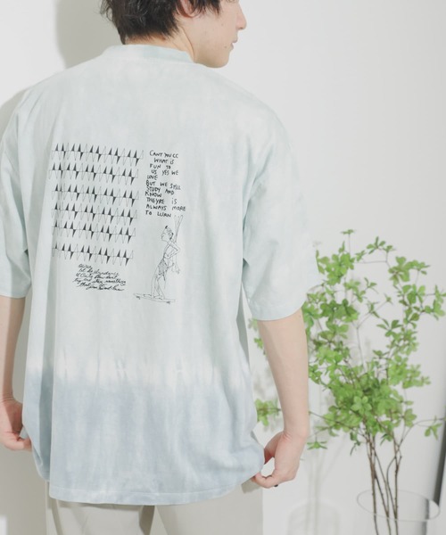 Mark Gonzales(マーク・ゴンザレス)の「Mark Gonzales×SENSE OF PLACE 『別注』マークゴンザレスタイダイTシャツ(Tシャツ/カットソー・メンズ・グレー/ブルー/ミント/ライトカーキ/ライトグレー/ライトブルー・LARGE/MEDIUM)」の5枚目の写真