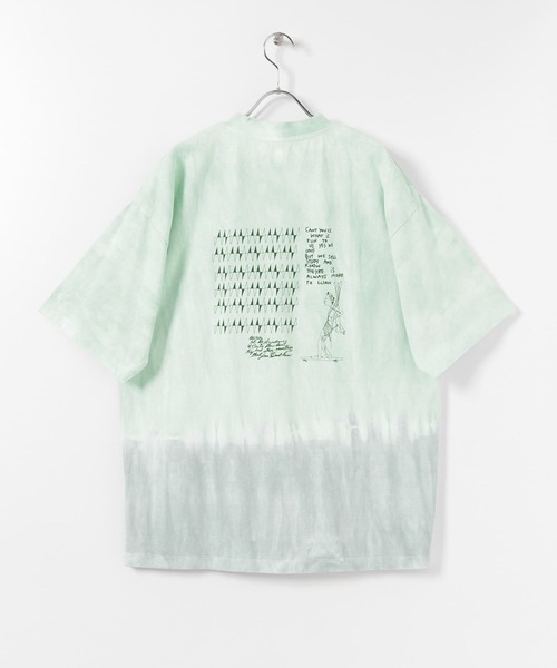 Mark Gonzales(マーク・ゴンザレス)の「Mark Gonzales×SENSE OF PLACE 『別注』マークゴンザレスタイダイTシャツ(Tシャツ/カットソー・メンズ・グレー/ブルー/ミント/ライトカーキ/ライトグレー/ライトブルー・LARGE/MEDIUM)」の9枚目の写真