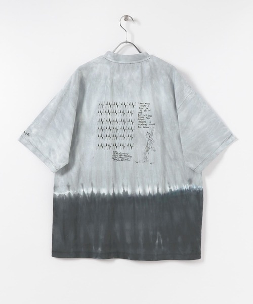 Mark Gonzales(マーク・ゴンザレス)の「Mark Gonzales×SENSE OF PLACE 『別注』マークゴンザレスタイダイTシャツ(Tシャツ/カットソー・メンズ・グレー/ブルー/ミント/ライトカーキ/ライトグレー/ライトブルー・LARGE/MEDIUM)」の13枚目の写真