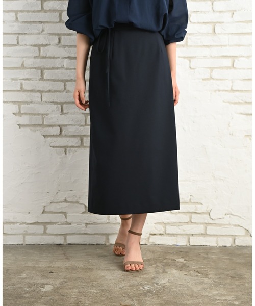 Rewde（ルゥデ）の「【スタイリストコラボ商品・雑誌掲載】リネンライクタイトスカート（1R10-05212）（スカート・レディース・ベージュ/ネイビー/カーキ/オレンジ・M）」の18枚目の写真