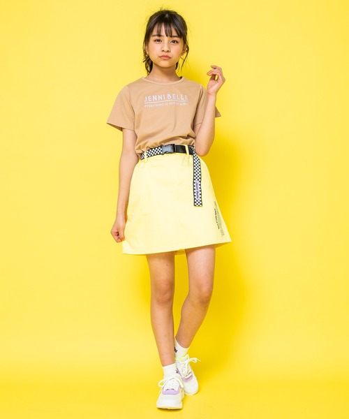 JENNI belle（ジェニィベル）の「【WEB限定】チェッカーベルト付き台形スカート（スカート・キッズ・ベージュ/イエロー・130cm/150cm/140cm/160cm）」の8枚目の写真