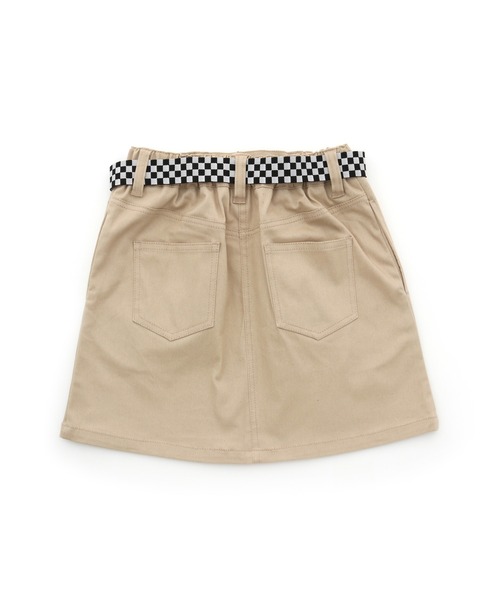 JENNI belle（ジェニィベル）の「【WEB限定】チェッカーベルト付き台形スカート（スカート・キッズ・ベージュ/イエロー・130cm/150cm/140cm/160cm）」の5枚目の写真
