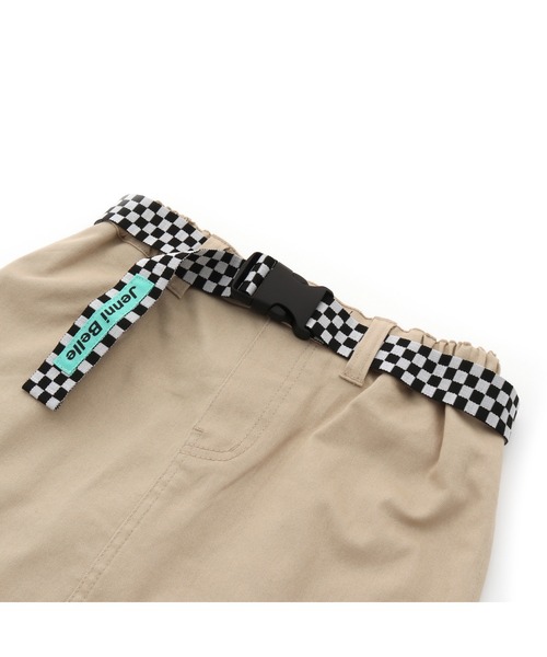 JENNI belle（ジェニィベル）の「【WEB限定】チェッカーベルト付き台形スカート（スカート・キッズ・ベージュ/イエロー・130cm/150cm/140cm/160cm）」の12枚目の写真