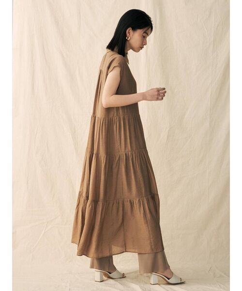 COTORICA（コトリカ）の「シアーティアードワンピース（ワンピース・レディース・ブラウン/オフホワイト/オレンジ/グリーン・FREE）」の12枚目の写真